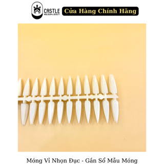 Mỏng Vỉ Bo Tròn - Nhọn Đục Gắn Sổ Mẫu Móng ( 1 bịch 5 vỉ 120 móng )