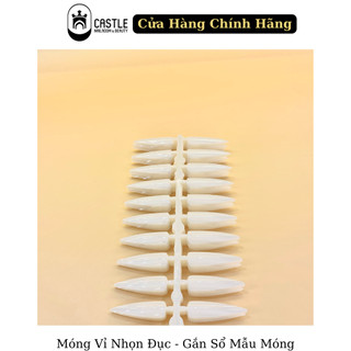 Mỏng Vỉ Bo Tròn - Nhọn Đục Gắn Sổ Mẫu Móng ( 1 bịch 5 vỉ 120 móng )