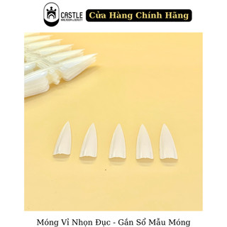 Mỏng Vỉ Bo Tròn - Nhọn Đục Gắn Sổ Mẫu Móng ( 1 bịch 5 vỉ 120 móng )