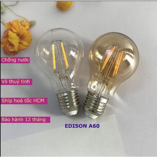 Bóng đèn led edison a60 - 4w . bóng thủy tinh trang trí