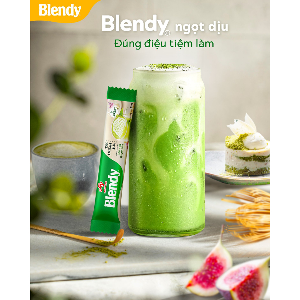 Combo 2 Hộp Trà Matcha sữa Blendy® 160g/Hộp (1 Hộp 10 Gói)