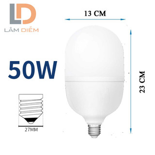 Đèn led bulb trụ tiết kiệm điện siêu sáng LH 50W [hàng chuẩn]