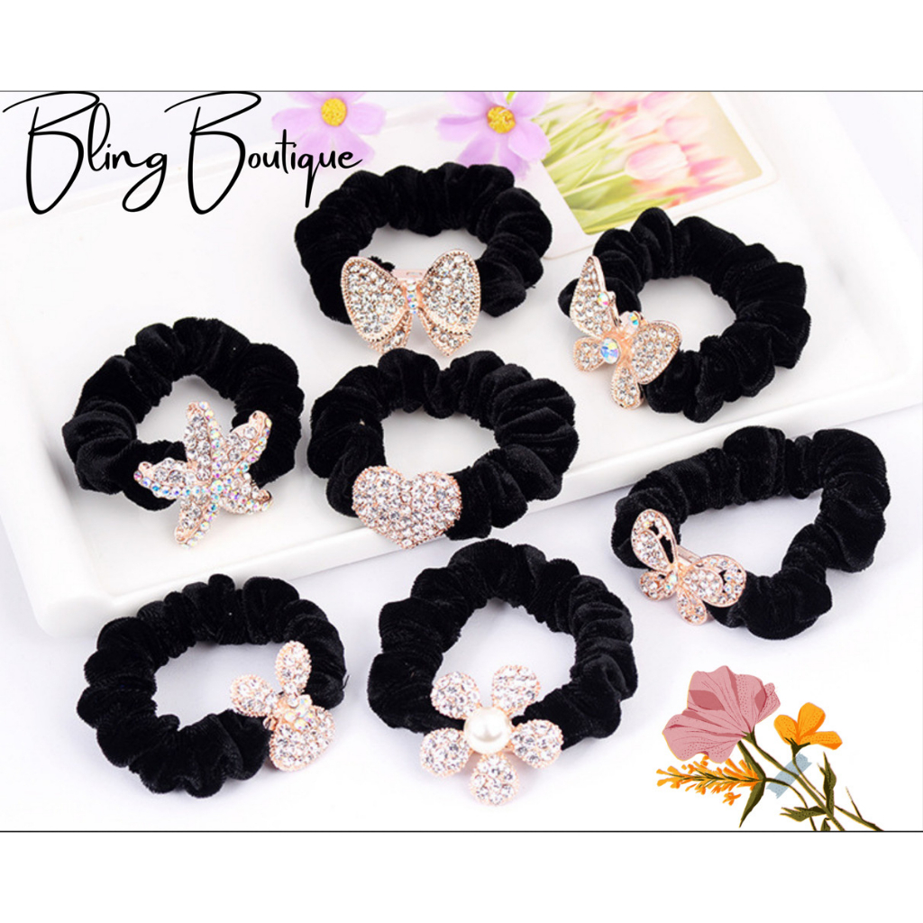 Buộc tóc giá rẻ cỡ nhỏ- vải nhung mềm mại-Thời trang trung niên