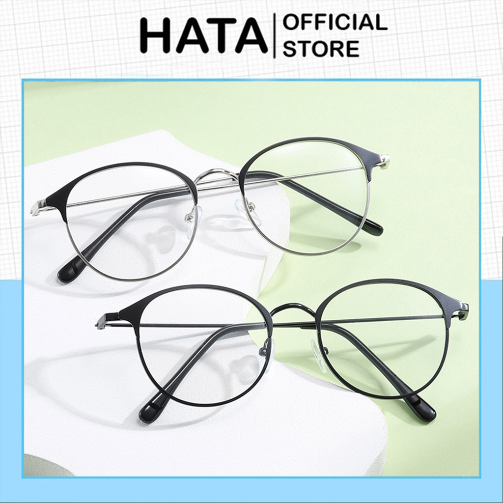 Mắt Kính Form Tròn có thể thay tròng Thời Trang Phong Cách Hàn Quốc Hot Trend - Hata24h