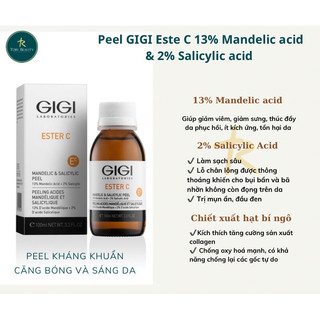 Peel căng bóng và sáng da Gigi Ester C 13% Mandelic & 2% Salicylic acid