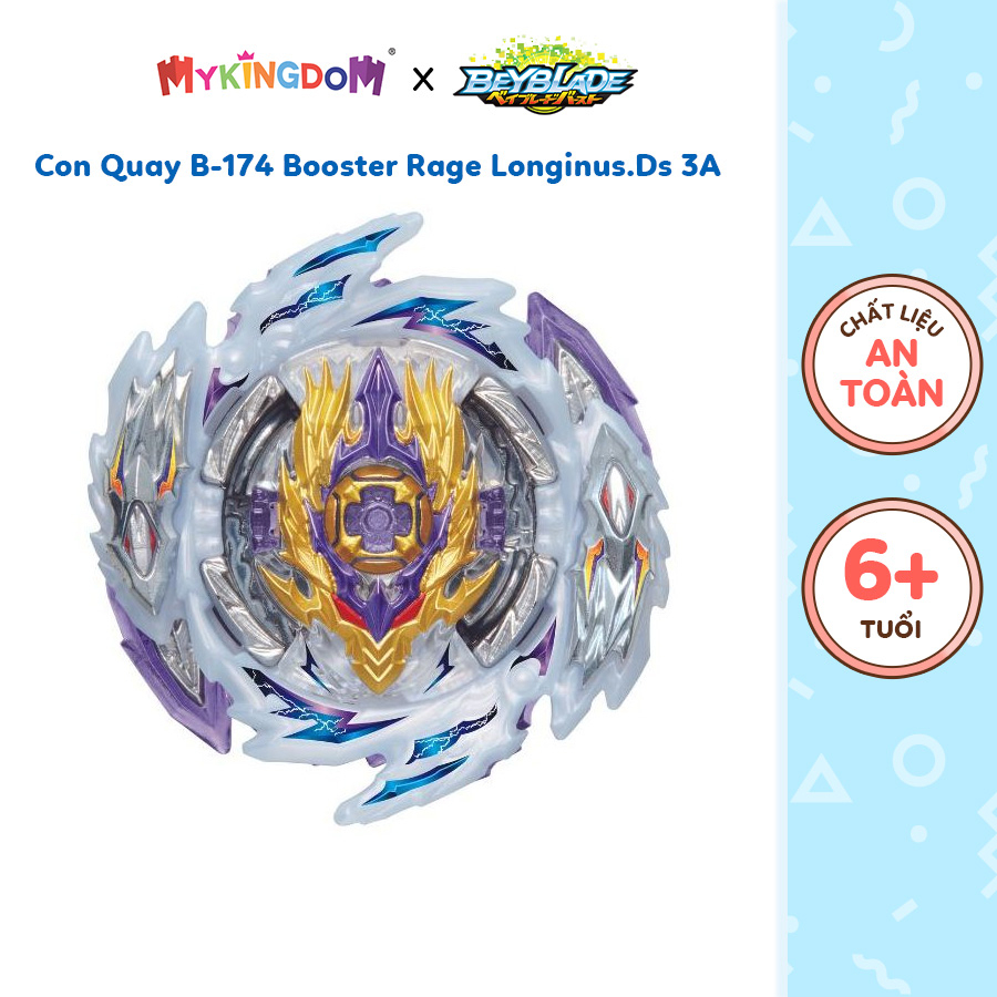 Đồ Chơi BEYBLADE Con Quay B-168 Booster Rage Longinus.Ds' 3A 160250