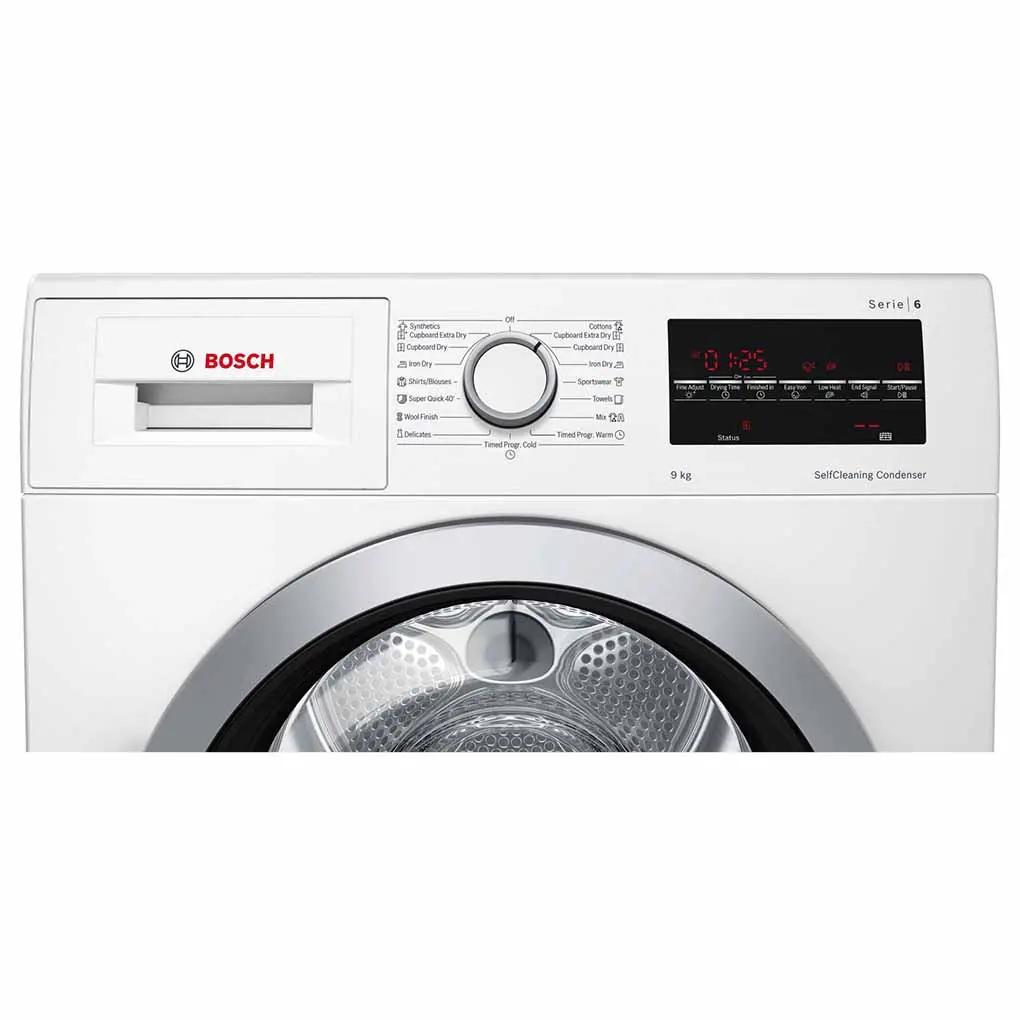 Máy Sấy Bơm Nhiệt Bosch 9 Kg WTW85400SG Mặc Được Ngay Sau Khi Hoàn Tất Chương Trình
