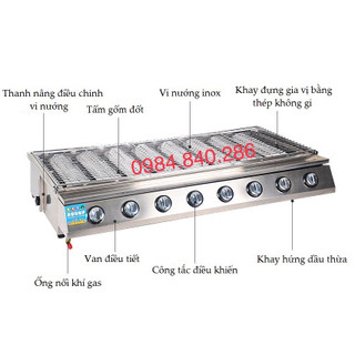 Bếp nướng gas BBQ 8 họng cao cấp