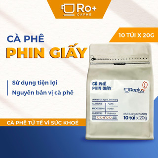 Cà phê Robusta phin giấy Roplus Coffee 10túi x 20g