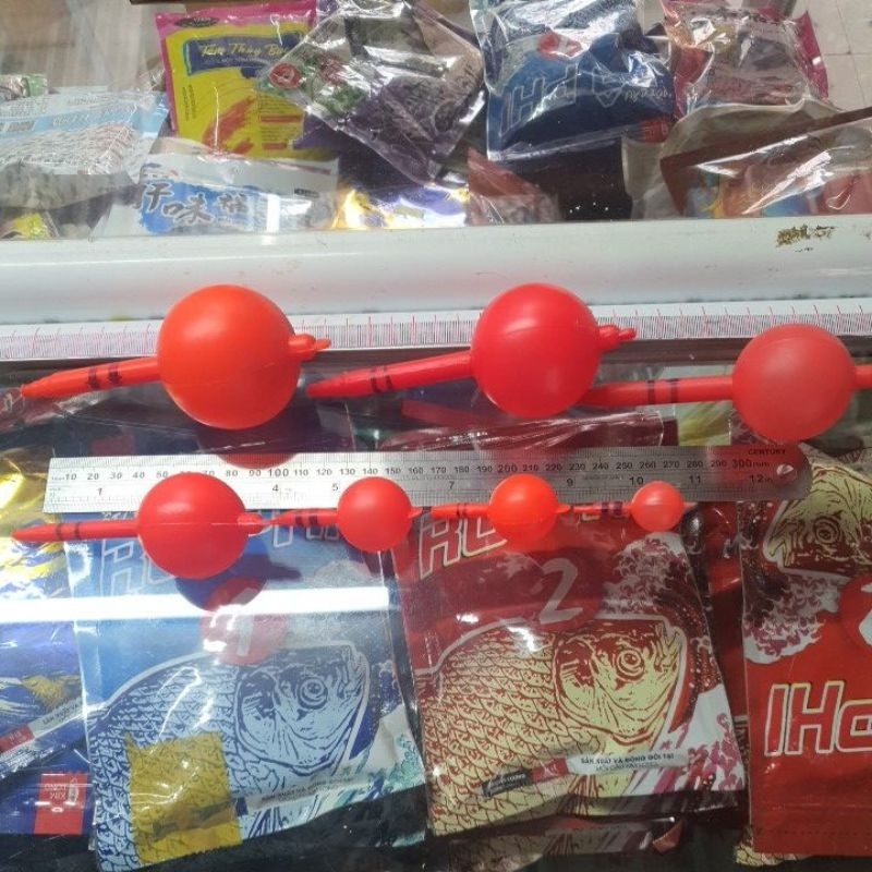 Phao nhựa tròn, phao bơm câu cá, phao bom mè, phao lăng xê câu cá