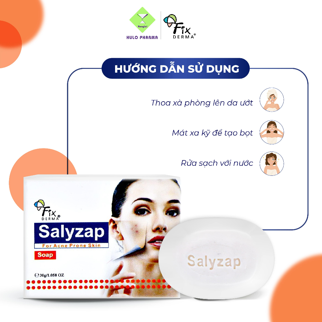 Xà Phòng Giảm Mụn Lưng, Cơ Thể FIXDERMA Salyzap Soap 30g