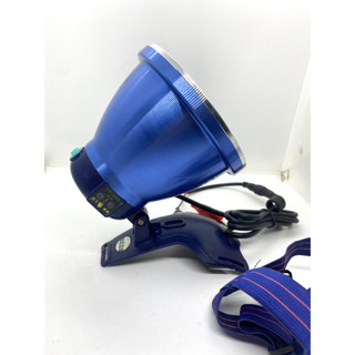 Đèn pin đội đầu kẹp bình ác quy 1209 chóa 12.5cm có quạt tản nhiệt led P90 9 nhân