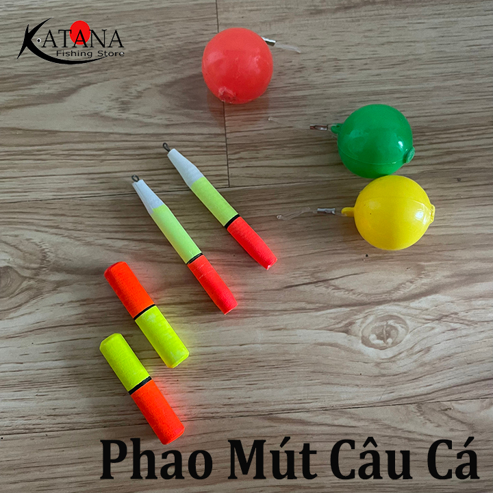 Combo 2 phao mút câu cá, phao có báo cá