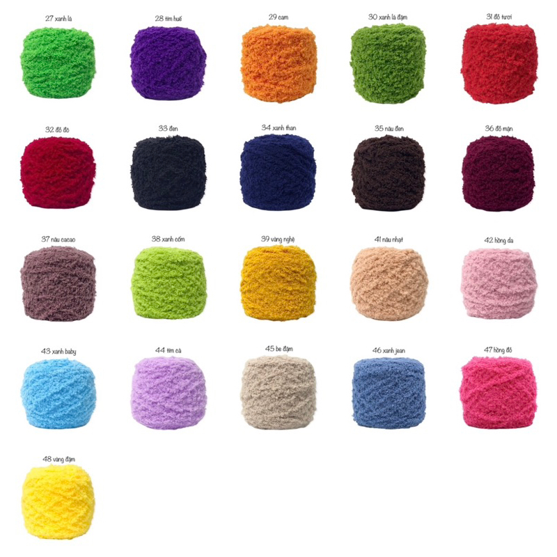 Len bông xù 100gram