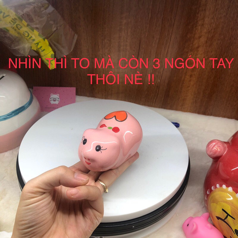 Heo sứ mini nằm decor , trang trí học tập mẫu nhỏ nhất màu đẹp mắt