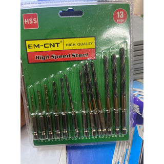 Mũi khoan sắt inox đuôi lục giác bộ 13 mũi EM-CNT