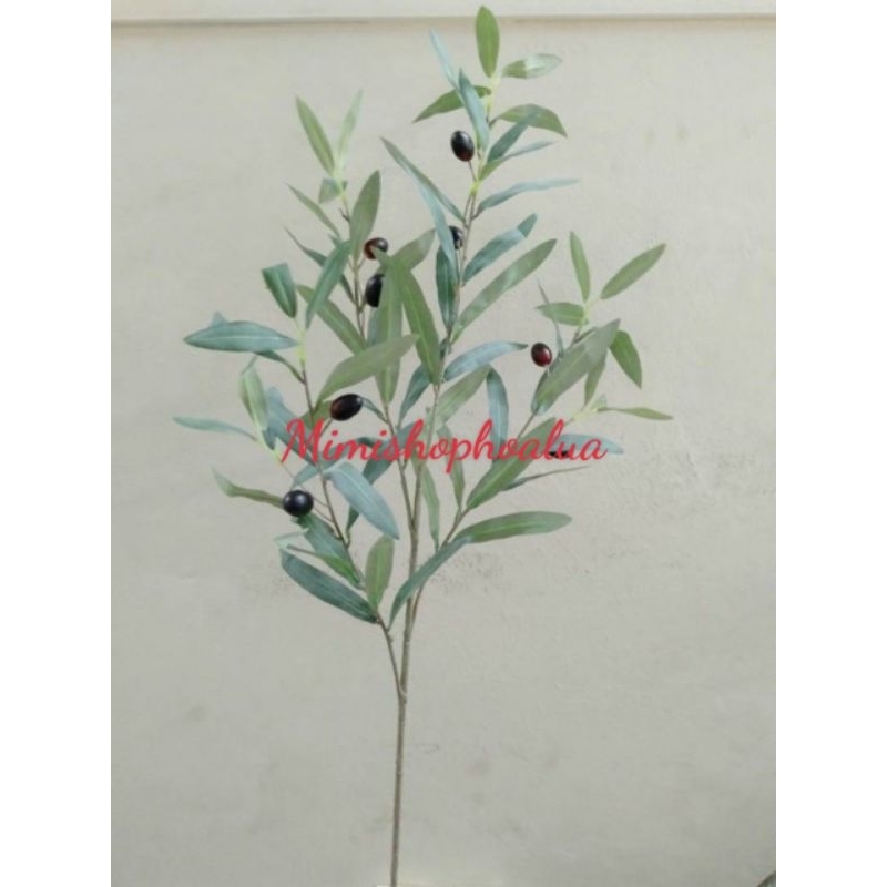cành lá oliu giả -6 nhánh - 10 nhánh  trang trí sự kiện - làm cây giả- cắm lọ hoa để bàn