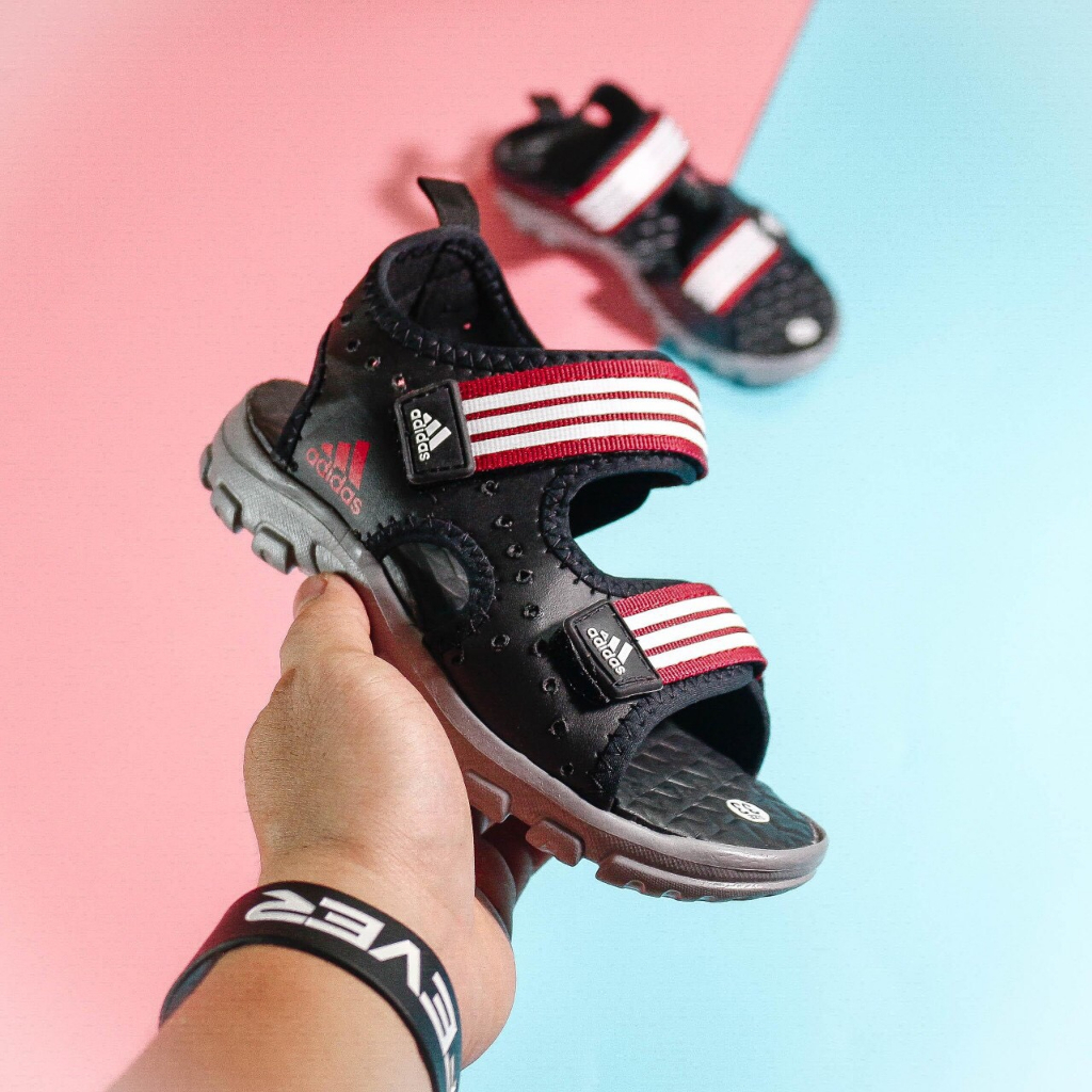 Sandal cho trẻ em đế xám quai dán xé quai hậu