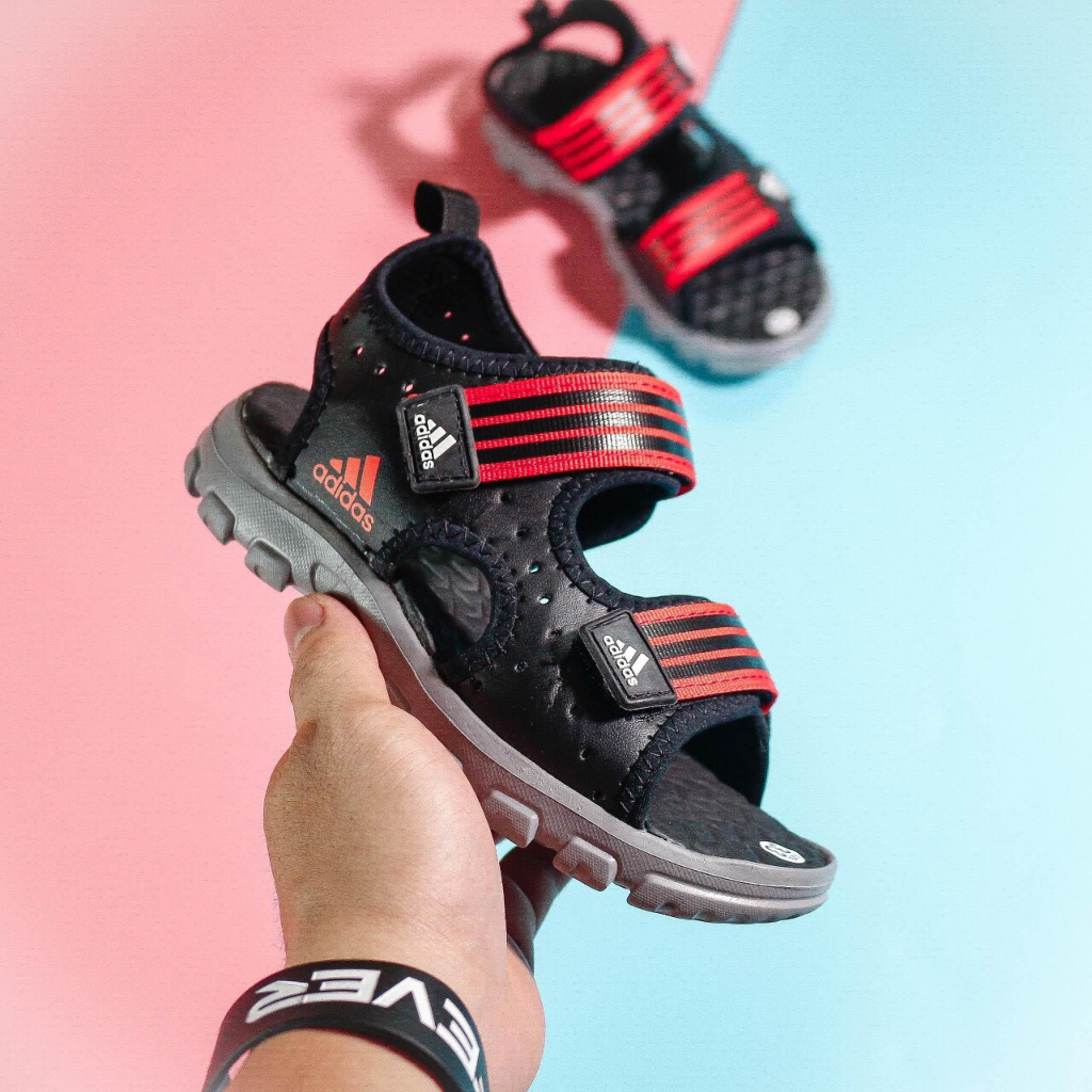 Sandal cho trẻ em đế xám quai dán xé quai hậu