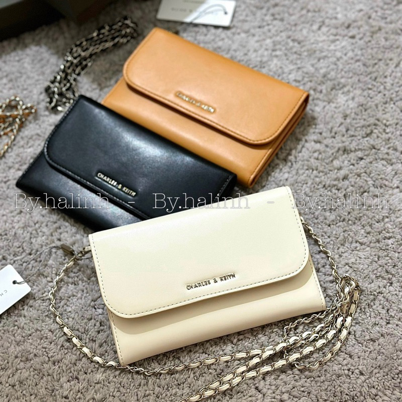 Túi CK Full Box Dáng Ví Mẫu Mới Da Mịn Có Dây Đeo Chéo