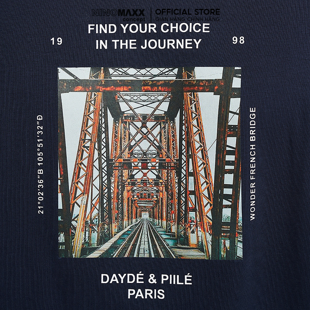 NINOMAXX Áo thun Nam graphic tay ngắn cổ tròn cotton 2301042