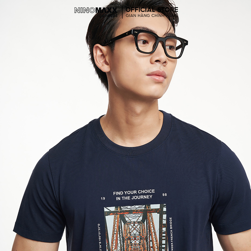 NINOMAXX Áo thun Nam graphic tay ngắn cổ tròn cotton 2301042