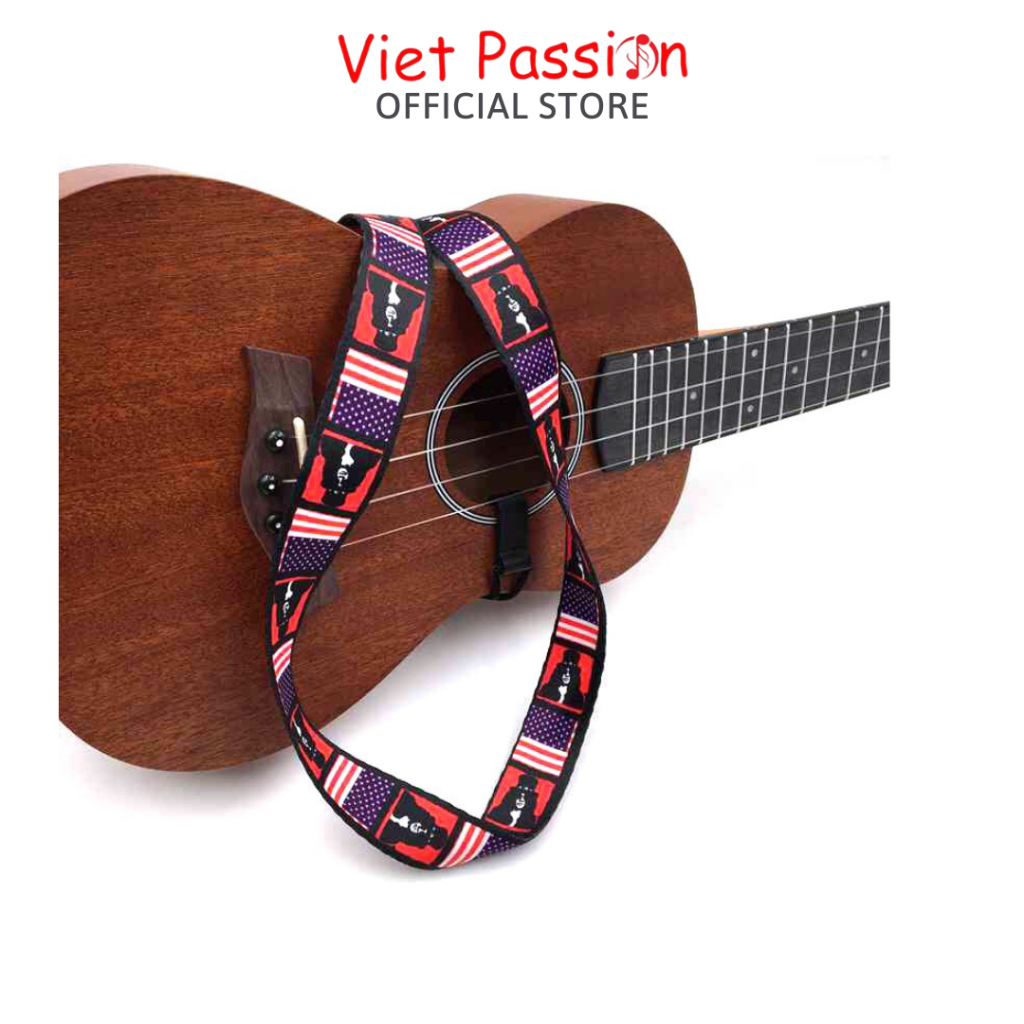 Dây đeo đàn ukulele nhiều màu sắc không cần đục thùng hàng loại 1 Viet Passion HCM