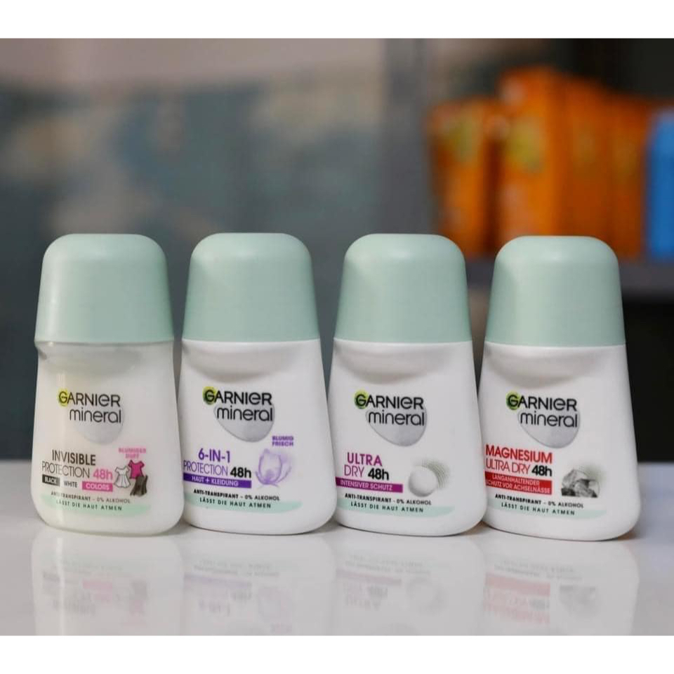 Lăn khử mùi Garnier Mineral 48h sáng da ngừa thâm, ngăn mồ hôi, 50ml- Hàng chuẩn, đủ bill