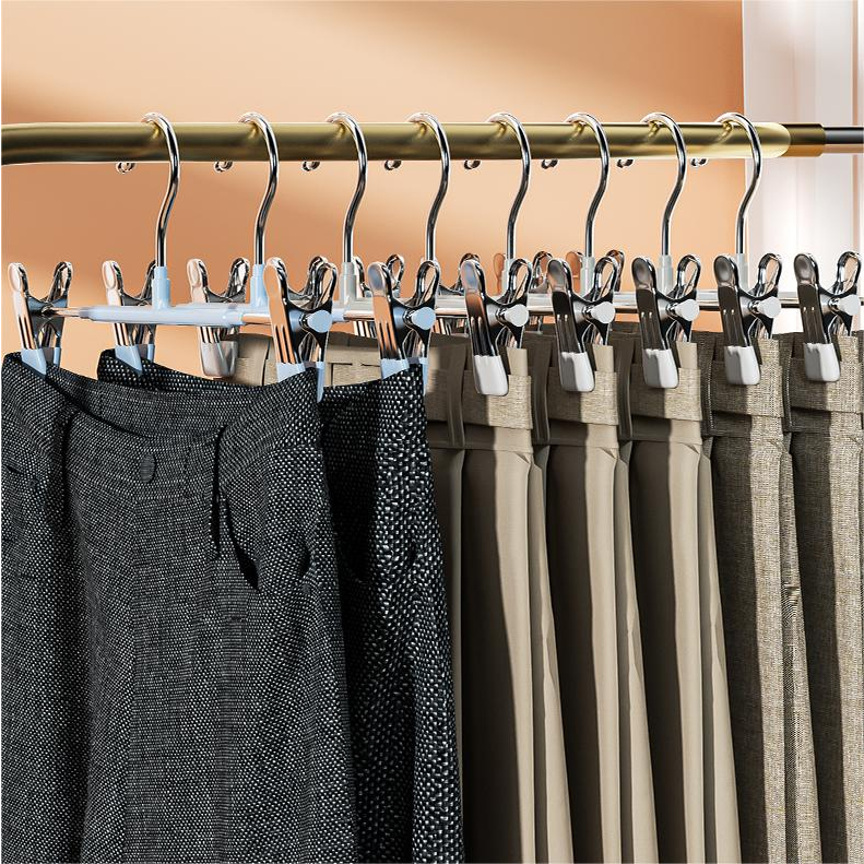 JK móc áo gia dụng kẹp quần inox kẹp quần chống trơn trượt không đánh dấu kẹp váy thích hợp cho shop thời trang cửa hàng