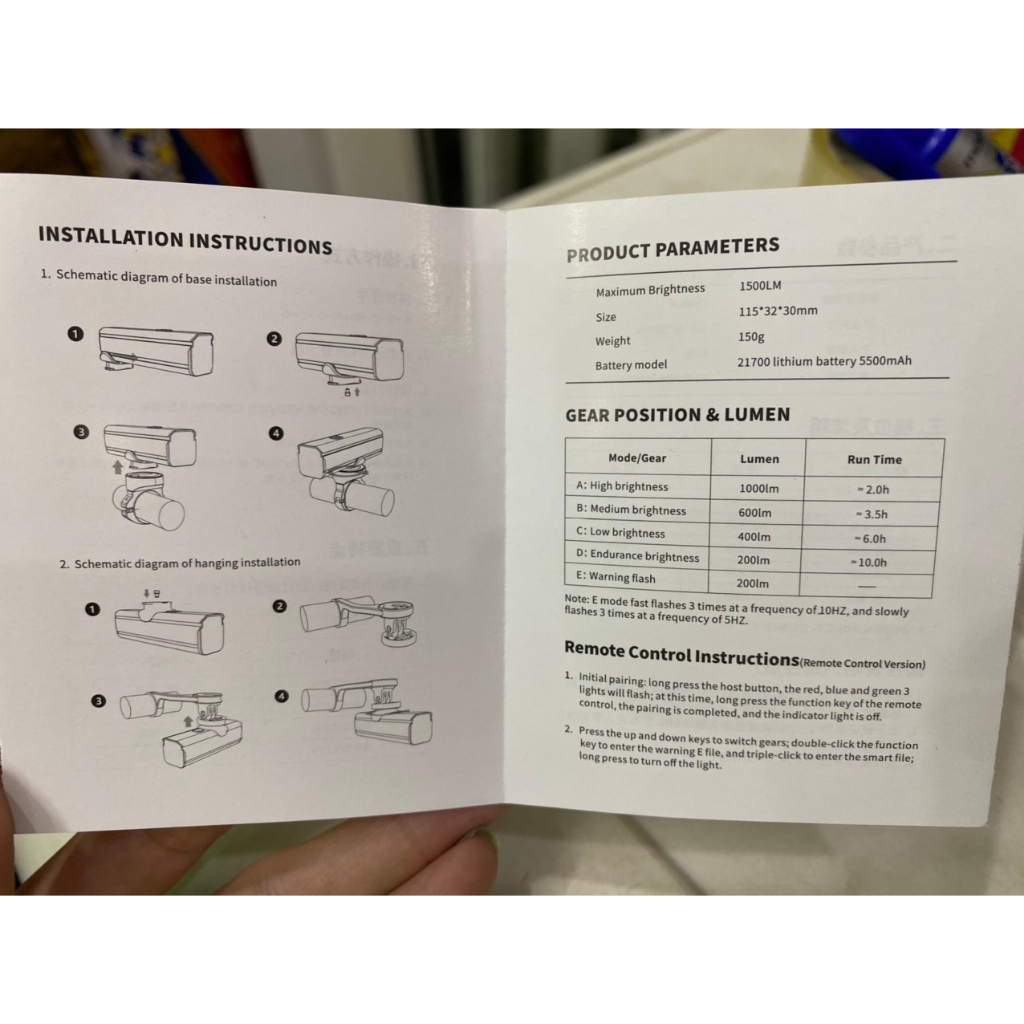 Đèn xe đạp Rockbros RHL-1000, độ sang 1000lm, pin 4800mah - Đèn xe đạp Rockbros RHL-1500