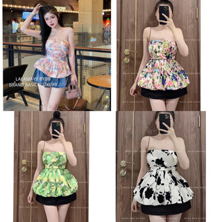 Áo quây hoa bo chun nhiều màu