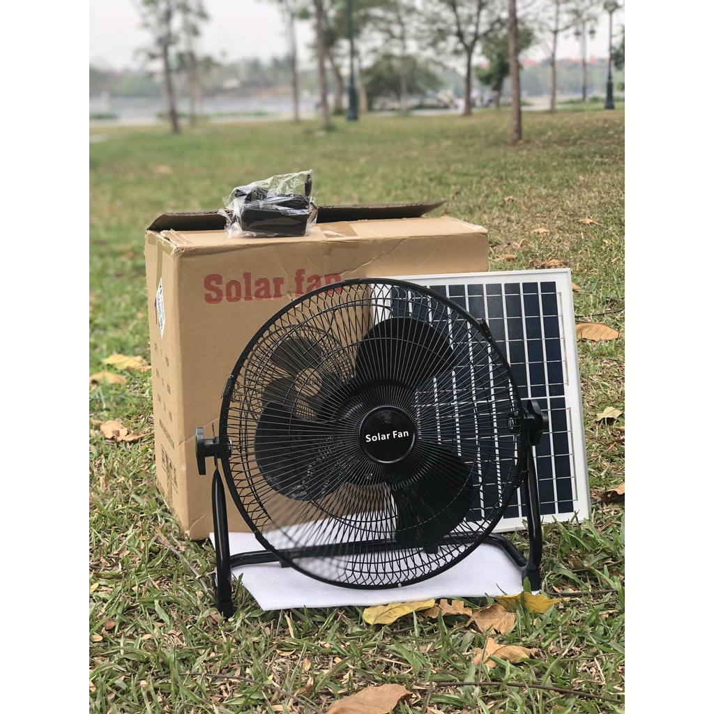 Quạt Năng lượng mặt trời để bàn Solar Fan, Quạt tích điện chân quỳ dùng cho gia đình