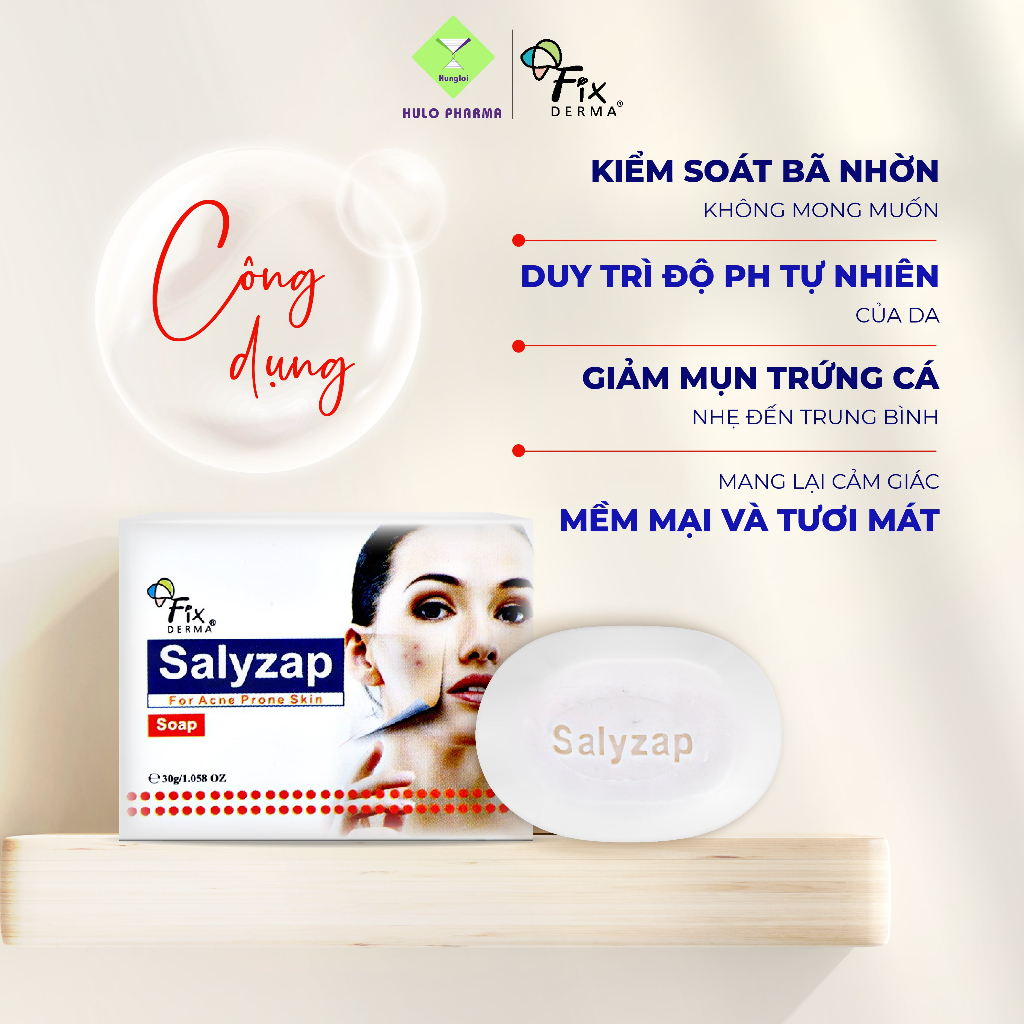 Xà Phòng Giảm Mụn Lưng, Cơ Thể FIXDERMA Salyzap Soap 30g
