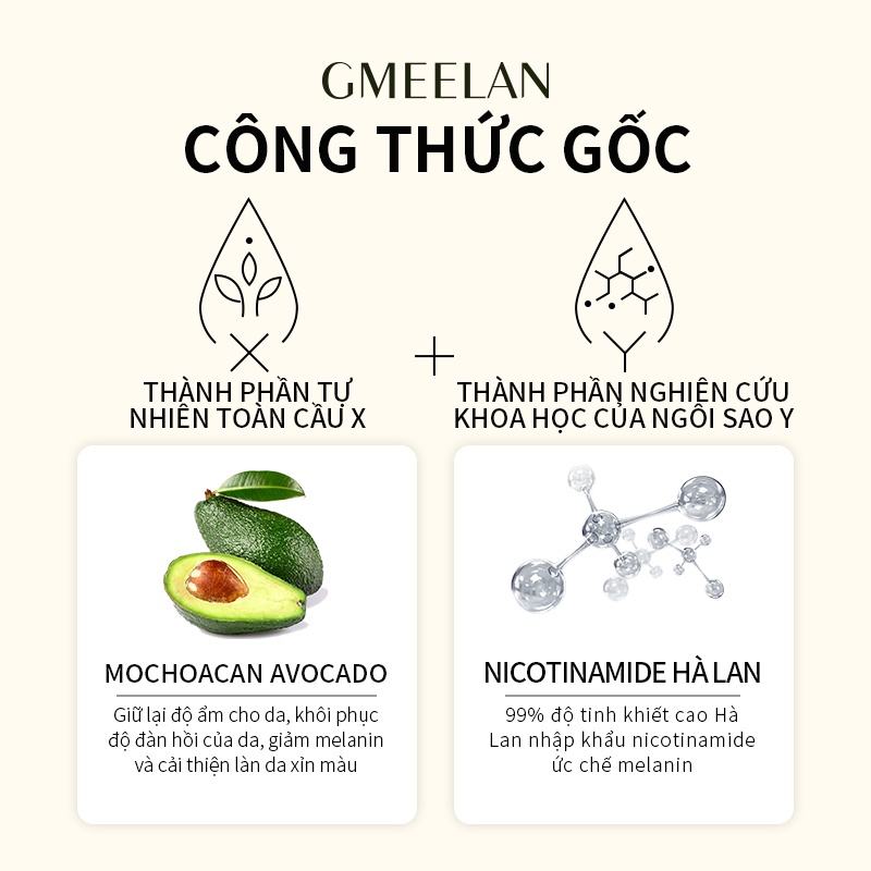 Kem Dưỡng ẩm Trắng Da GMEELAN 50g Facial Niacinamide Cream Chống Lão Hóa