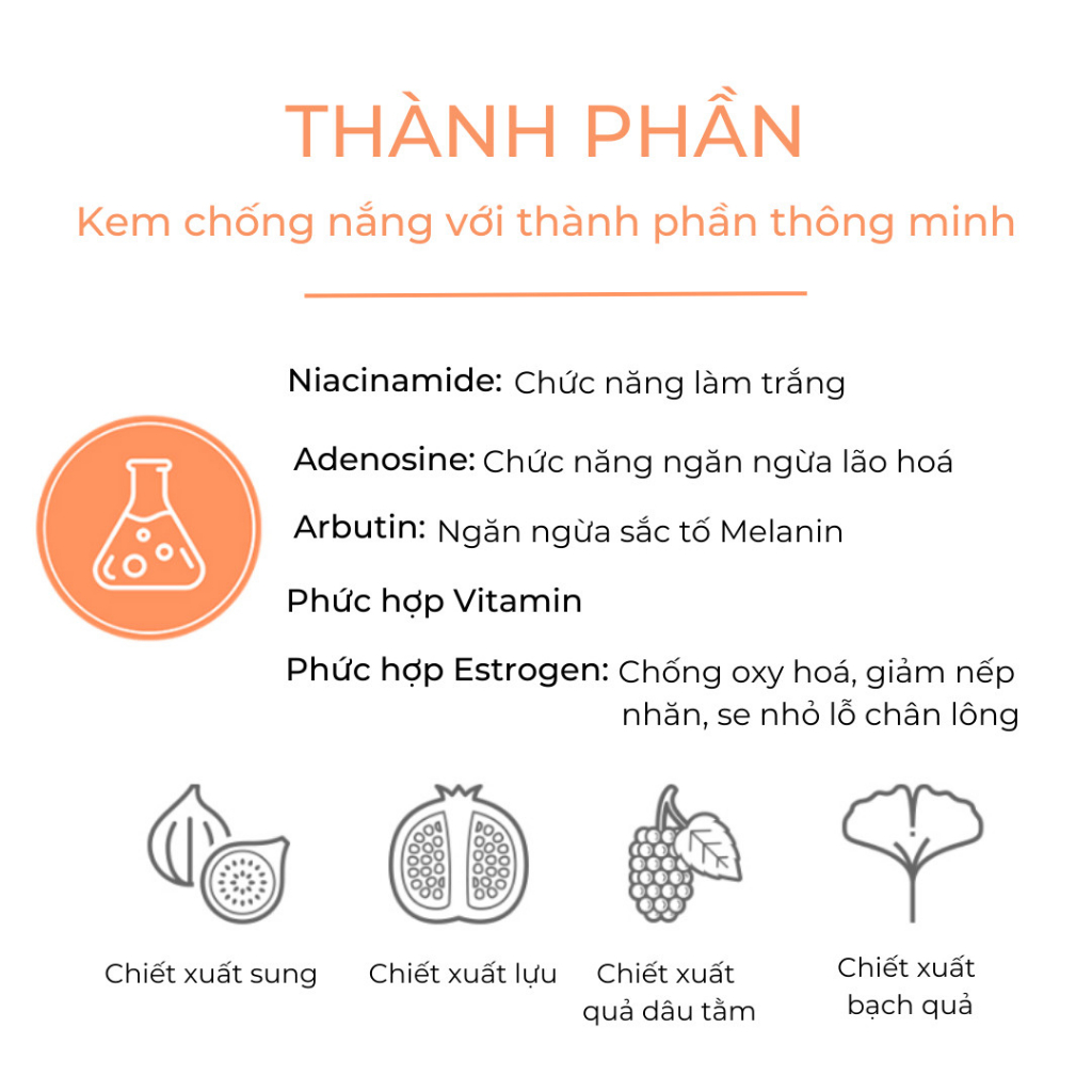 KEM CHỐNG NẮNG NÂNG TONE ARBUTIN SPF 50