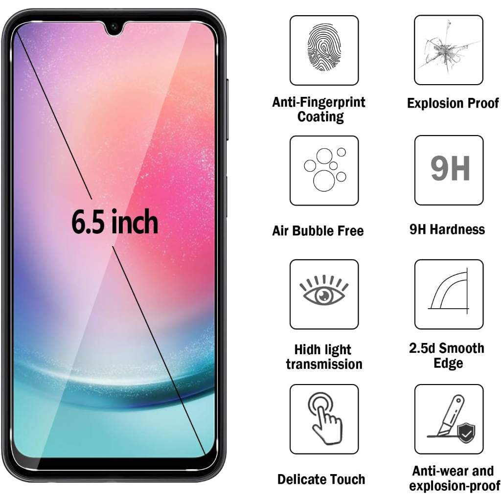 PPF chống nhìn trộm dành cho Samsung Galaxy A24 / A34 / A54 chống nước, chống bụi bẩn, chống xước, độ trong suốt cao