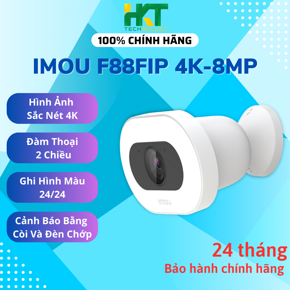 Camera IMOU F88FIP Độ Phân Giải 8.0MP Siêu Sắc Nét, Màu Ban Đêm - HKT STORE
