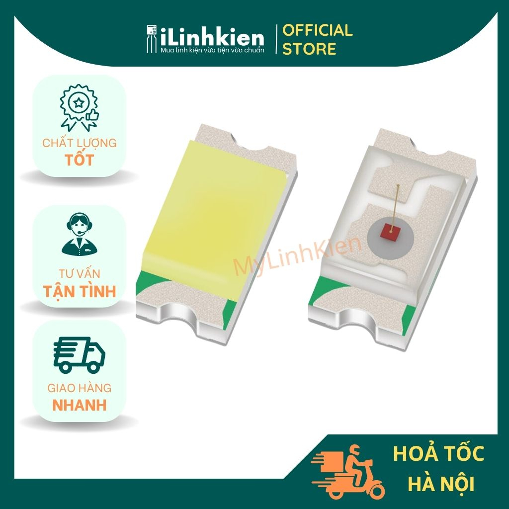 LED dán 1206 màu cam chất lượng cao túi 10 con