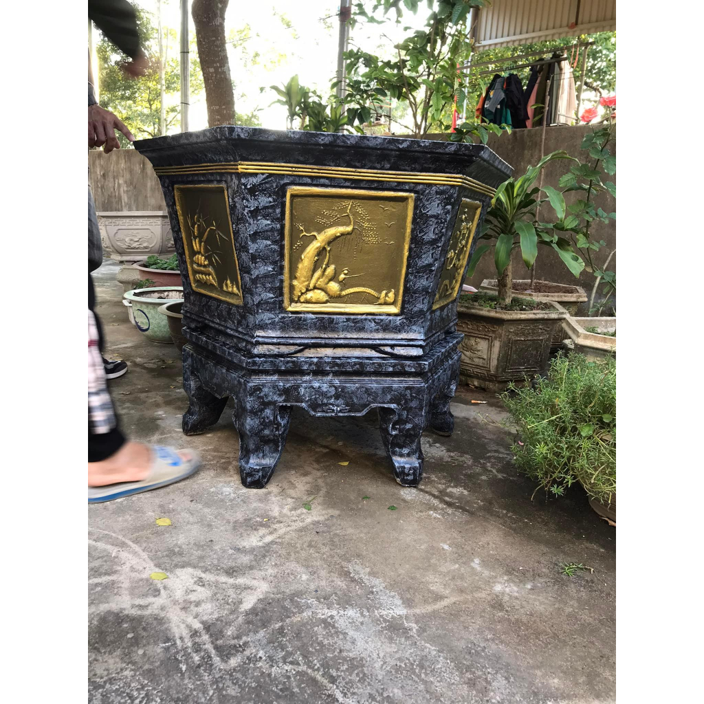 Sơn chậu cảnh  Supon màu đen bóng 1kg - sơn trực tiếp không cần lót