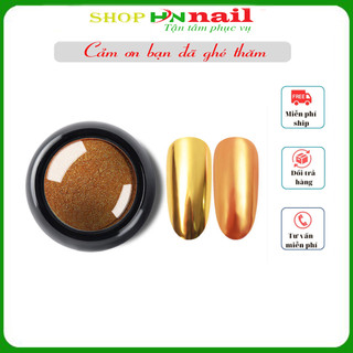Nhũ tráng gương vàng chăm sóc trang trí móng làm đẹp nail shop hnnail
