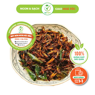 Châu Chấu Lúa VITOT Hàng Hiếm Ngon Đọc Lạ, Đóng Gói 500gr, Đã Trần Sơ Và Vặt Cánh Về Chỉ Việc Chế Biến Rang Lá Chanh