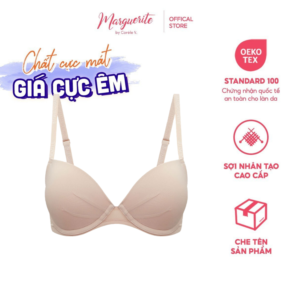 Áo ngực nữ Marguerite nâng vừa, không gọng êm nhẹ, chuẩn an toàn quốc tế OEKO-TEX từ Corèle Pháp - 21144 (Mùa cũ 22144)