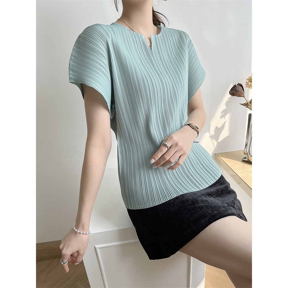 (HÀNG SẴN) Áo lò xo tay ngắn basic, thanh lịch - Áo freesize form dáng nhỏ vừa, co dãn thoải mái