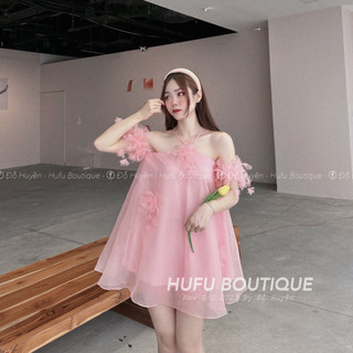 Set babydoll cổ yếm hoa đính nổi