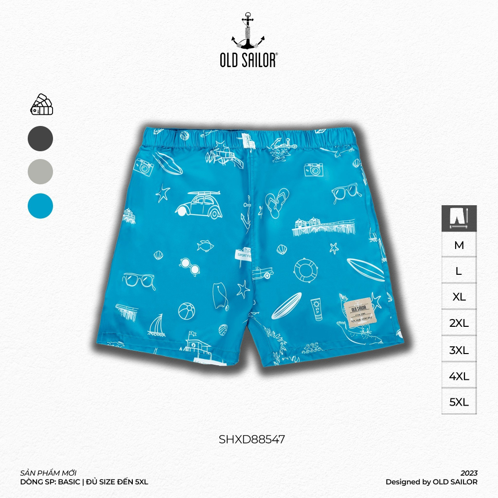 Quần đi biển nam Old Sailor - O.S.L BEACH SHORTS - 88547 - Big size upto 5XL