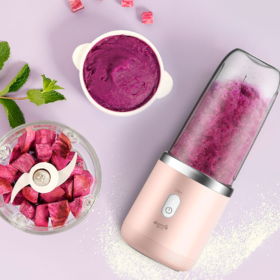 Máy Xay Sinh Tố Cầm Tay Jungcup Mini - Máy Xay Hoa Qủa Đa Năng Sạc Pin Tích Điện Cầm Tay