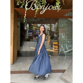 Nosbyn - Đầm Maxi Denim Sát Nách - N306-D006