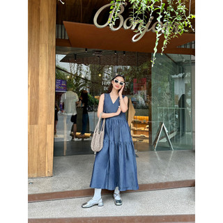 Nosbyn - Đầm Maxi Denim Sát Nách - N306-D006