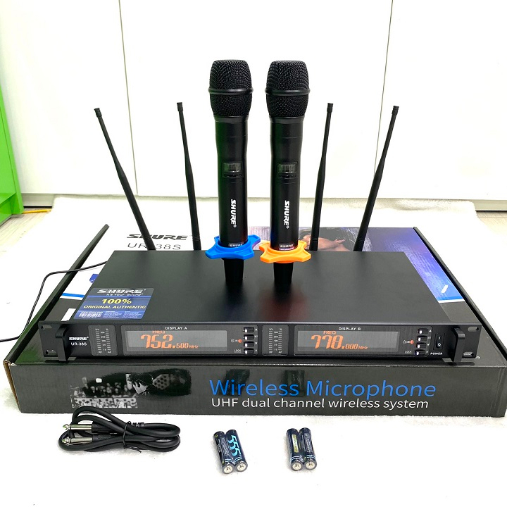 Micro không dây SHURE cao cấp, UR-38S,bắt sóng xa,hát nhẹ,Tự ngắt,Mic chuyên dụng cho sự kiện lớn và Karaoke gia đình