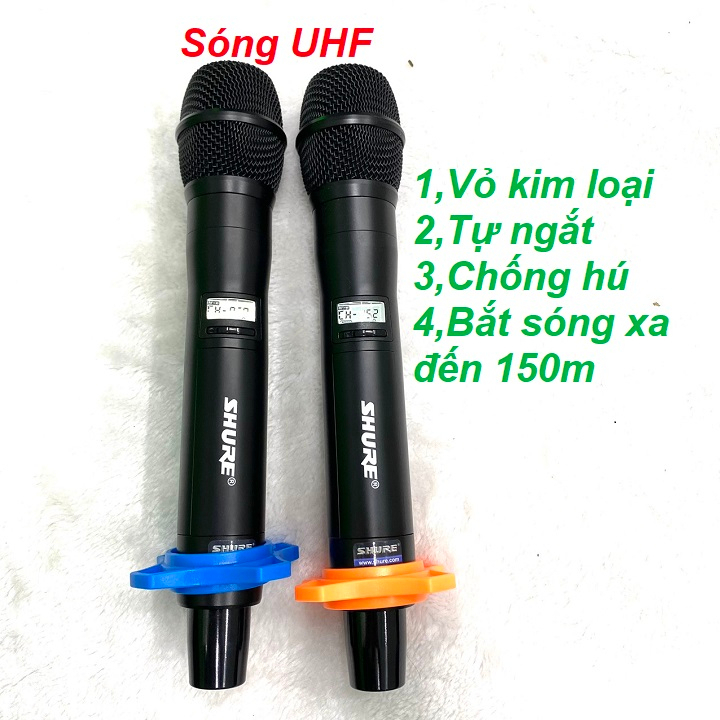 Micro không dây SHURE cao cấp, UR-38S,bắt sóng xa,hát nhẹ,Tự ngắt,Mic chuyên dụng cho sự kiện lớn và Karaoke gia đình